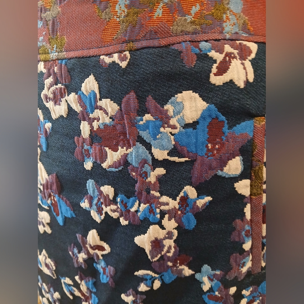 Maeve Floral Patchwork Blue Pink Mini Skirt Woman… - image 2